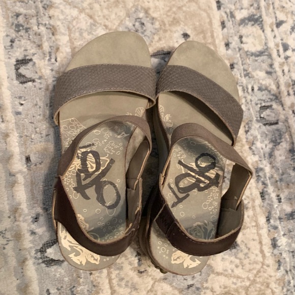 OTBT BRUSHNEL SUEDE Leather wedges shoes women’s size 6 - Picture 7 of 9